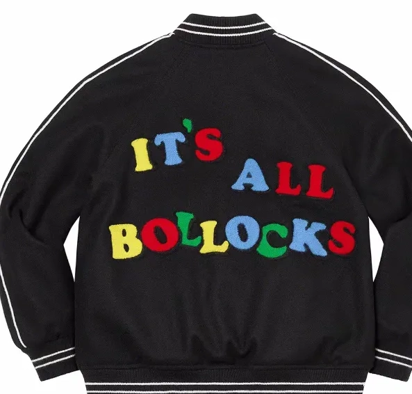 XL S Jamie It's M 21SS Reid Bollocks L Varsity All Jacket Black Green 0809